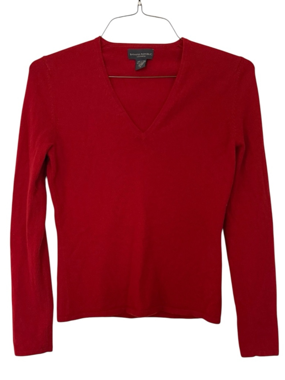 Banana Republic Cashmere Red Sweater Size M Medium 100% Cashmere